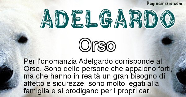 Adelgardo - Animale associato al nome Adelgardo