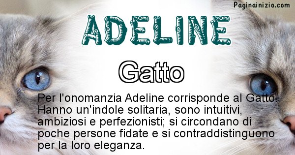 Adeline - Animale associato al nome Adeline