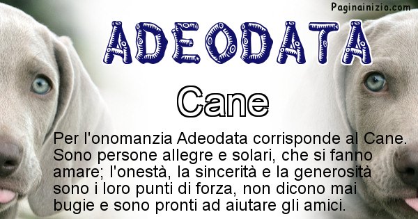 Adeodata - Animale associato al nome Adeodata