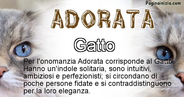 Adorata - Animale associato al nome Adorata