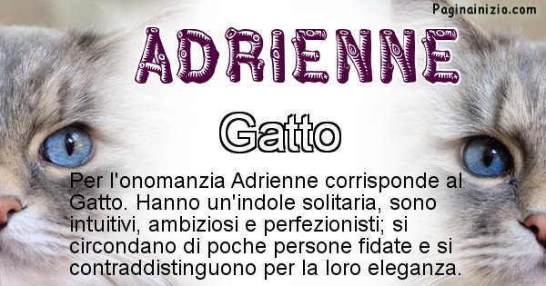 Adrienne - Animale associato al nome Adrienne
