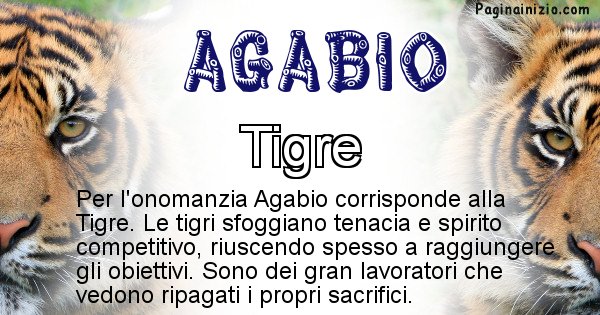 Agabio - Animale associato al nome Agabio