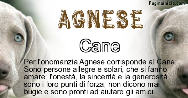 Agnese - Animale associato al nome Agnese
