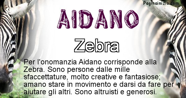 Aidano - Animale associato al nome Aidano