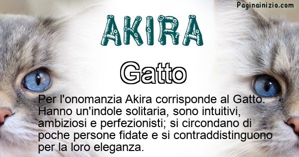 Akira - Animale associato al nome Akira