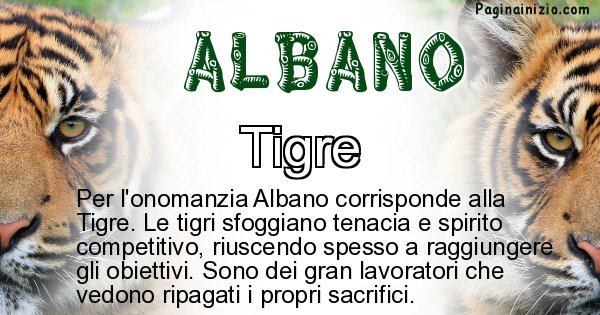 Albano - Animale associato al nome Albano