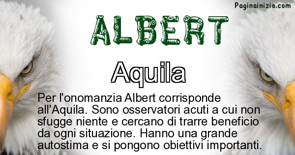 Albert - Animale associato al nome Albert