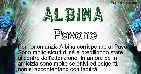 Albina - Animale associato al nome Albina