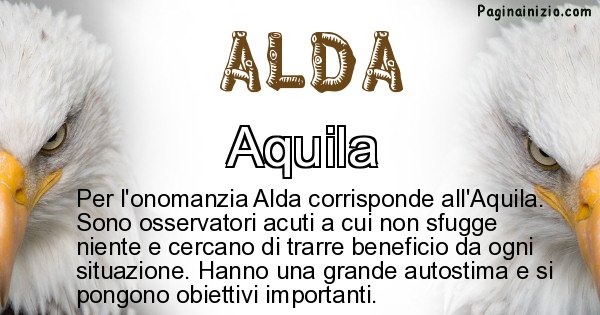 Alda - Animale associato al nome Alda