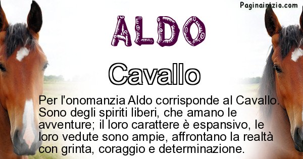 Aldo - Animale associato al nome Aldo