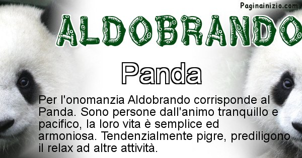 Aldobrando - Animale associato al nome Aldobrando