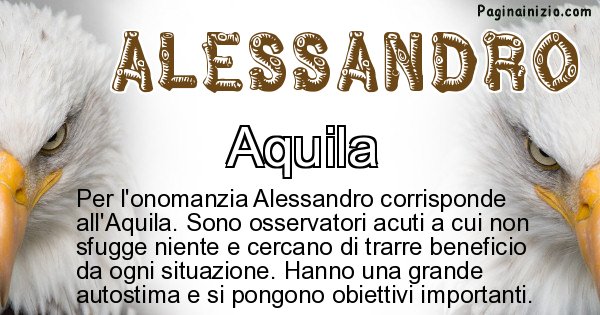 Alessandro - Animale associato al nome Alessandro