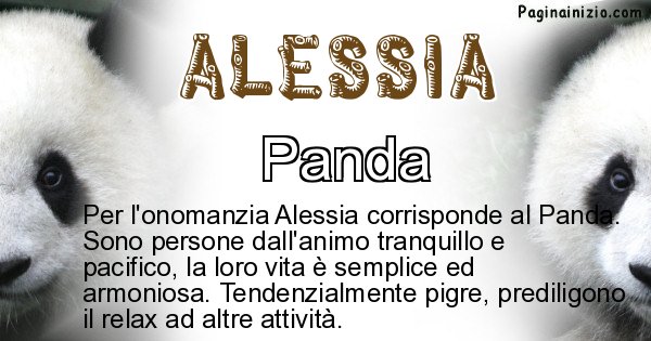 Alessia - Animale associato al nome Alessia