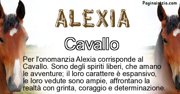 Alexia - Animale associato al nome Alexia