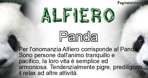 Alfiero - Animale associato al nome Alfiero