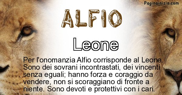 Alfio - Animale associato al nome Alfio