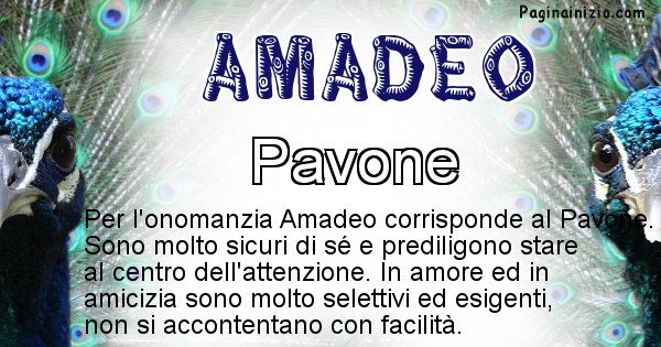 Amadeo - Animale associato al nome Amadeo