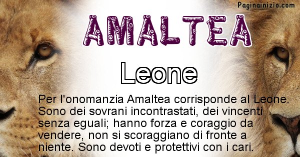 Amaltea - Animale associato al nome Amaltea