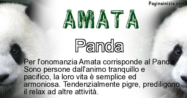 Amata - Animale associato al nome Amata