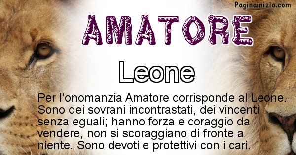 Amatore - Animale associato al nome Amatore