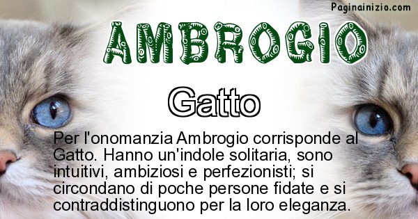 Ambrogio - Animale associato al nome Ambrogio