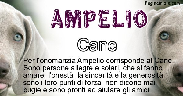 Ampelio - Animale associato al nome Ampelio