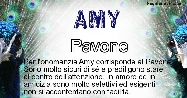 Amy - Animale associato al nome Amy