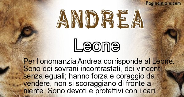Andrea - Animale associato al nome Andrea