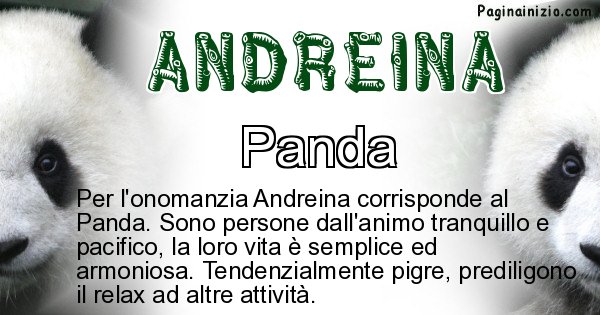 Andreina - Animale associato al nome Andreina