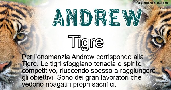 Andrew - Animale associato al nome Andrew