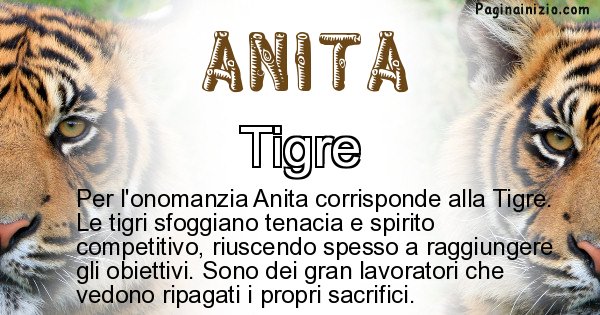 Anita - Animale associato al nome Anita