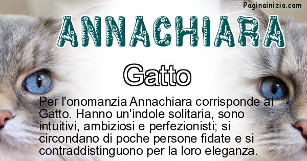 Annachiara - Animale associato al nome Annachiara