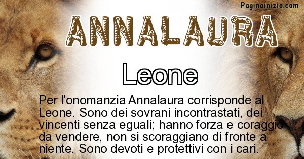 Annalaura - Animale associato al nome Annalaura