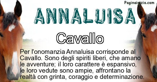 Annaluisa - Animale associato al nome Annaluisa