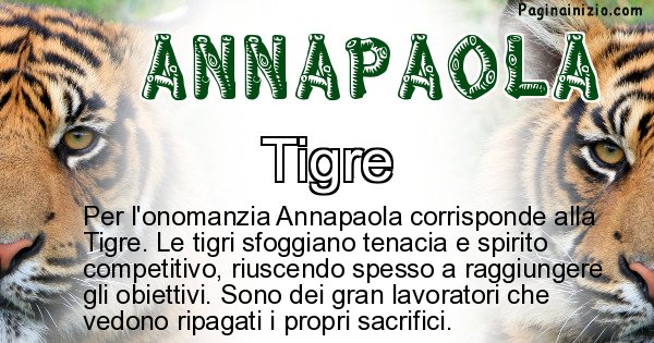 Annapaola - Animale associato al nome Annapaola