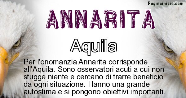 Annarita - Animale associato al nome Annarita