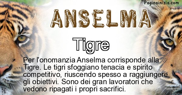 Anselma - Animale associato al nome Anselma