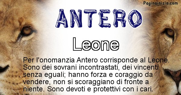 Antero - Animale associato al nome Antero