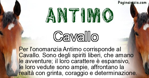 Antimo - Animale associato al nome Antimo