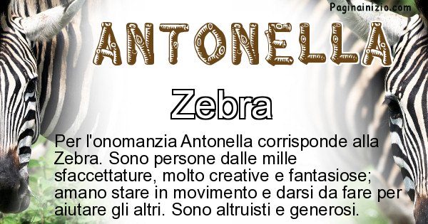 Antonella - Animale associato al nome Antonella