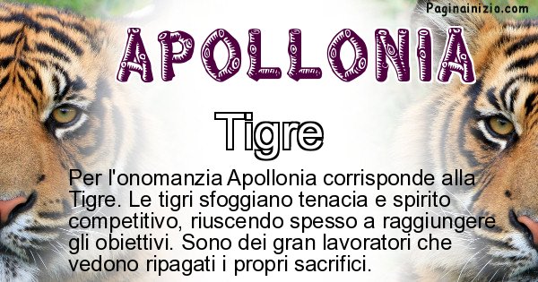 Apollonia - Animale associato al nome Apollonia