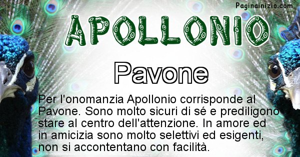 Apollonio - Animale associato al nome Apollonio