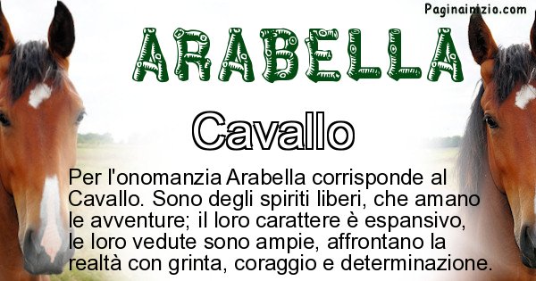 Arabella - Animale associato al nome Arabella
