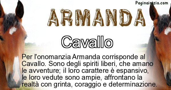 Armanda - Animale associato al nome Armanda