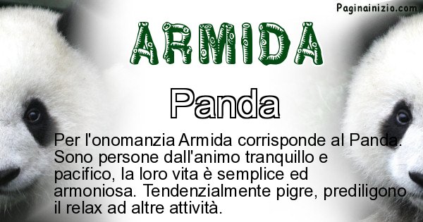 Armida - Animale associato al nome Armida