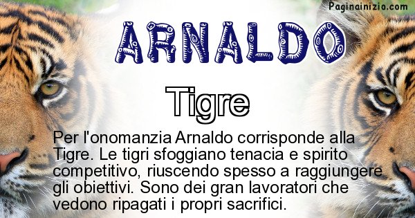 Arnaldo - Animale associato al nome Arnaldo