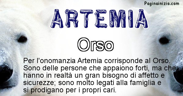 Artemia - Animale associato al nome Artemia