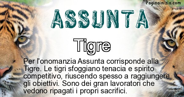 Assunta - Animale associato al nome Assunta