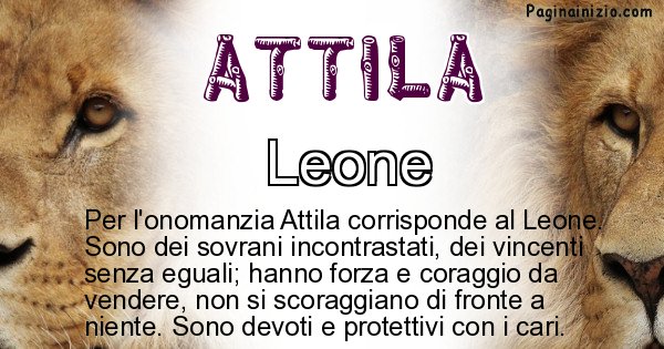 Attila - Animale associato al nome Attila