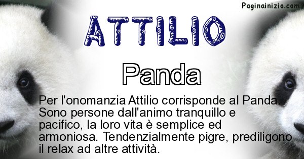 Attilio - Animale associato al nome Attilio
